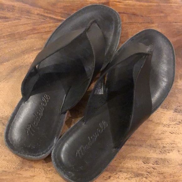 Madewell The Boardwalk Chunky Thong Sandal Black 5 - Picture 2 of 7